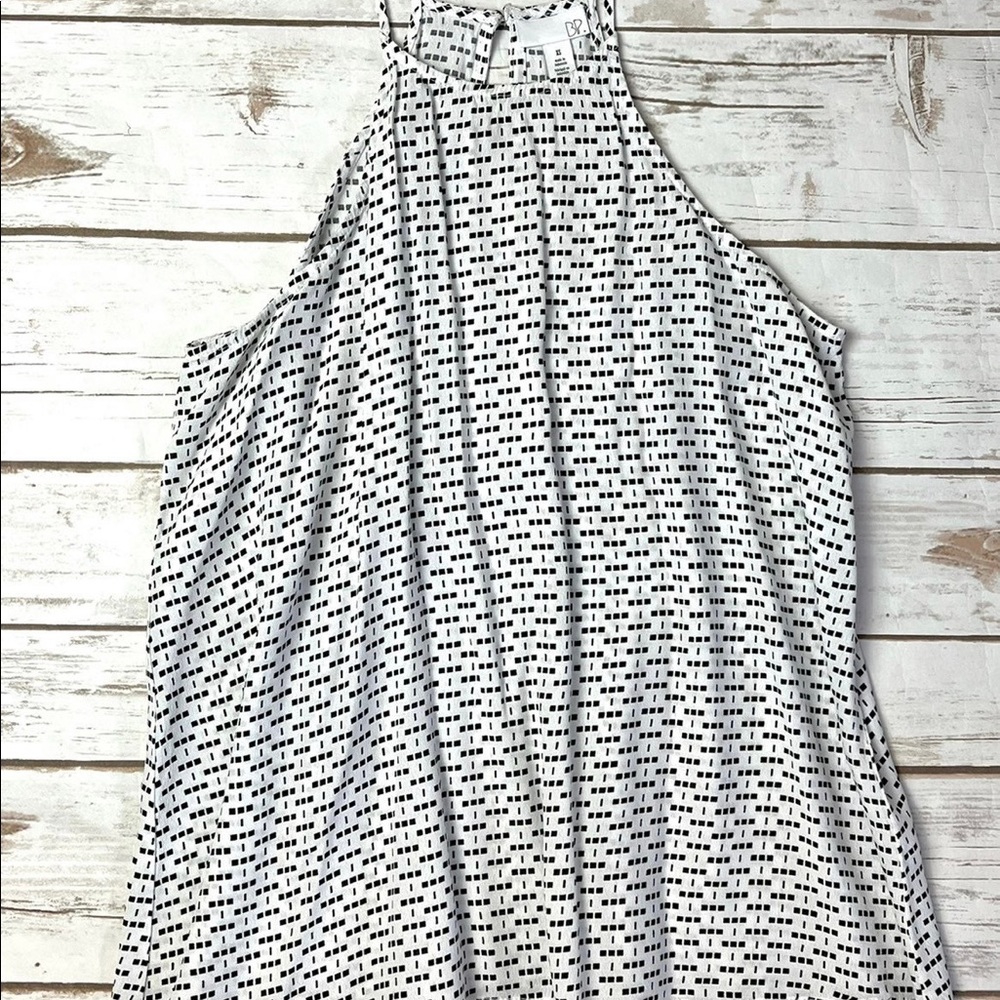 BP Nordstrom Black White Geometric Swing Tank Top Size XS Extra Small NWOT